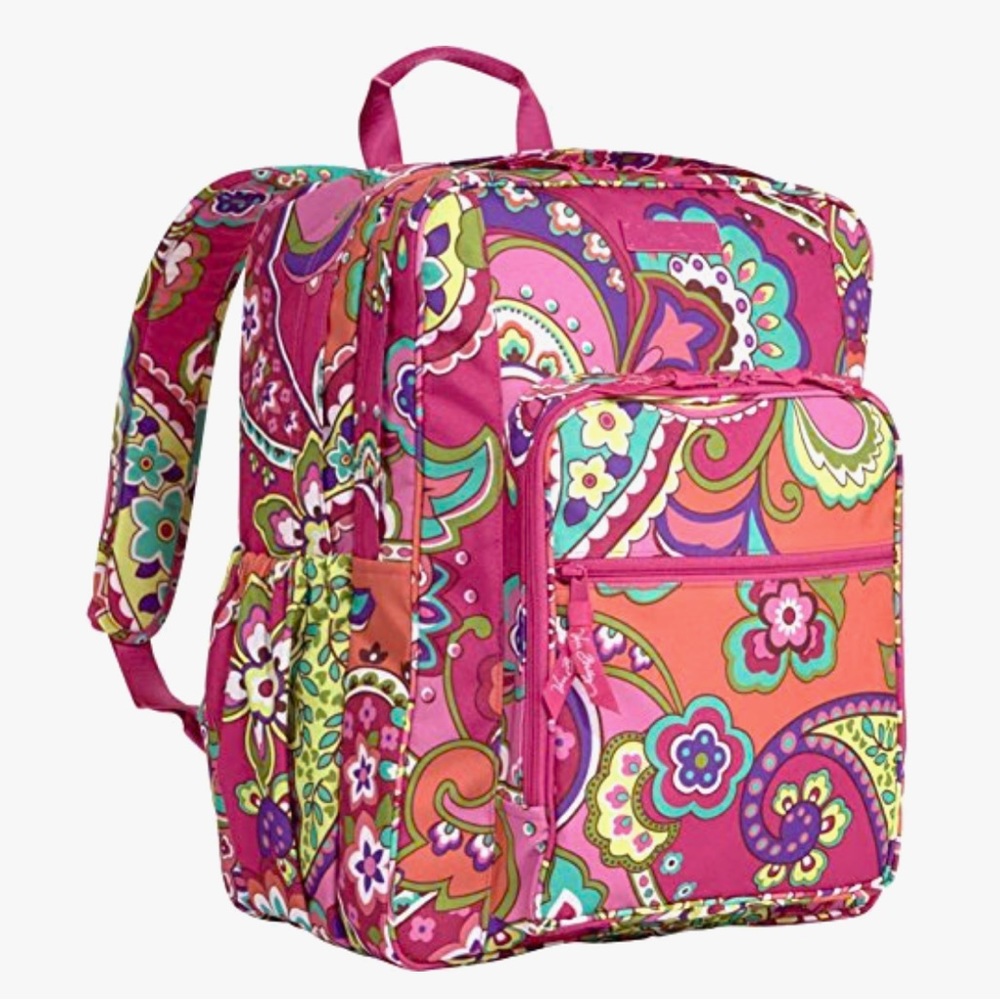 Vera Bradley Lighten Up Large Backpack in Pink Swirls